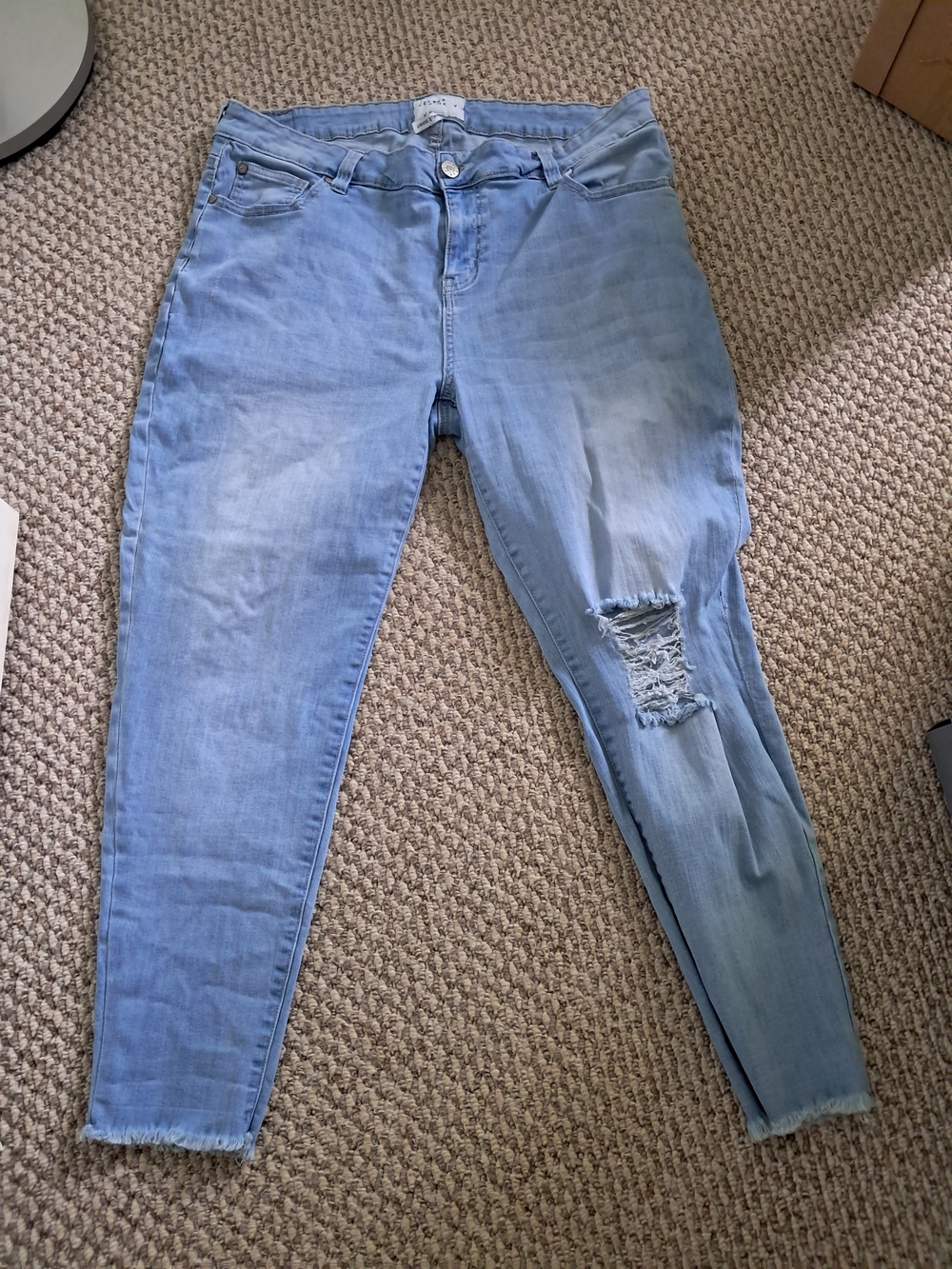 Light Blue Distressed Women's Jeans